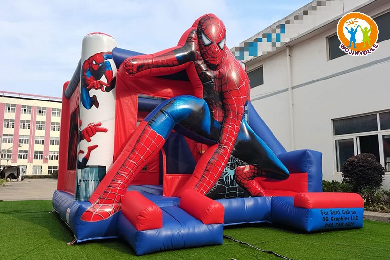 WB779 Spiderman Inflatable Dry Combo Bouncer Slide