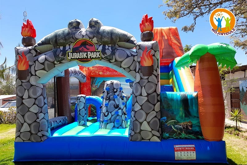 WB776 Jurassic Park Inflatable Combo Castle Bouncer Slide