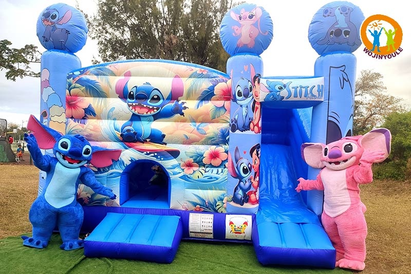 WB773 Lilo Stitch Inflatable Combo Castle Bouncer Slide