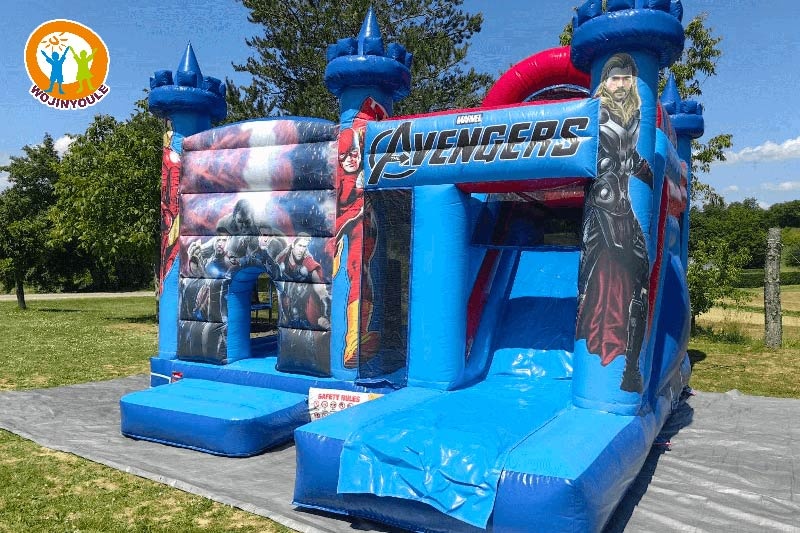 WB783 Avengers Inflatable Combo Castle Bouncer Jumping Slide