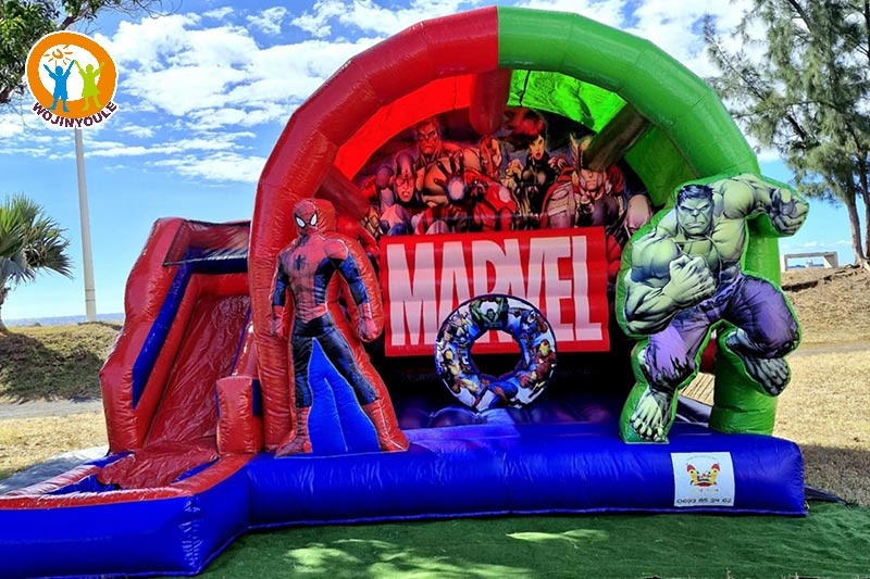 WB784 Marvel Hero Inflatable Combo Castle Bouncer Jumping Slide