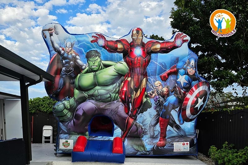 WB785 Marvel Super Heros Inflatable Combo Jumping Castle Slide