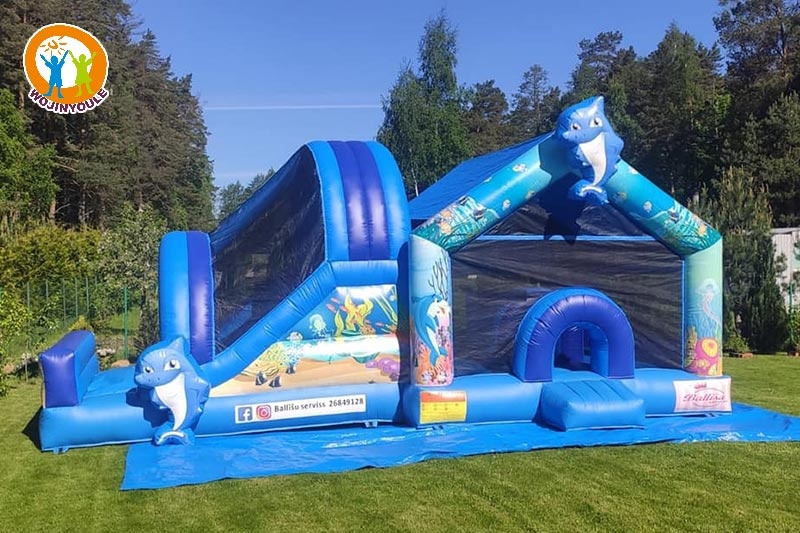 WB800 Ocean Inflatable Dry Combo Jumping Castle Slide