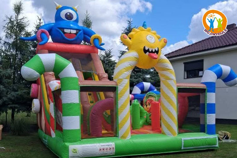 WB797 Monster Inflatable Dry Combo Jumping Castle Slide