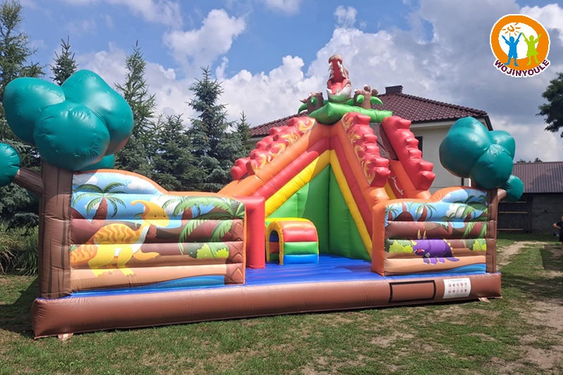 WB798 Inflatable Fire Dinosaur Playground Jumping Castle Slide