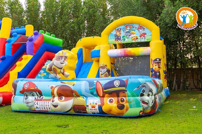 WB801 Paw Patrol Dog Inflatable Water Bouncer Slide w/ Pool