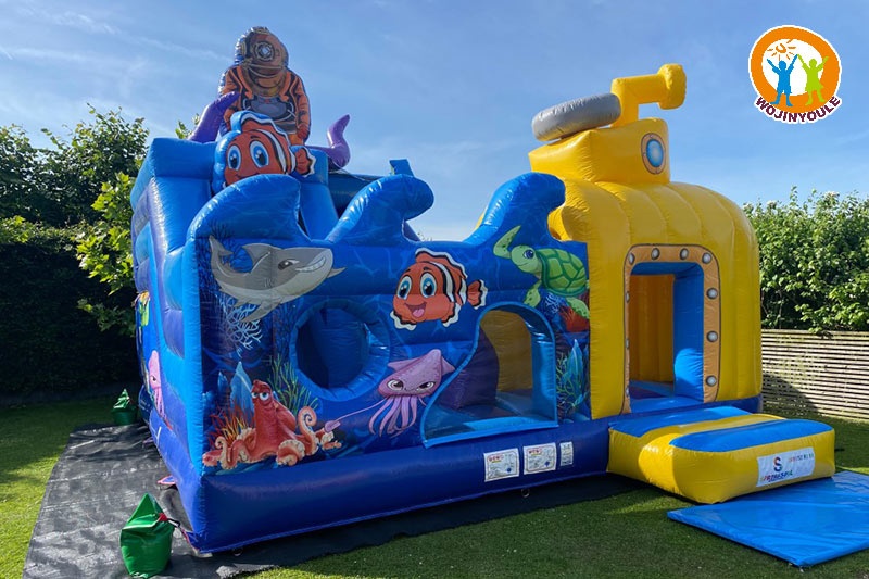 WB815 Submarine Inflatable Dry Combo Jumping Castle Bouncer Slide