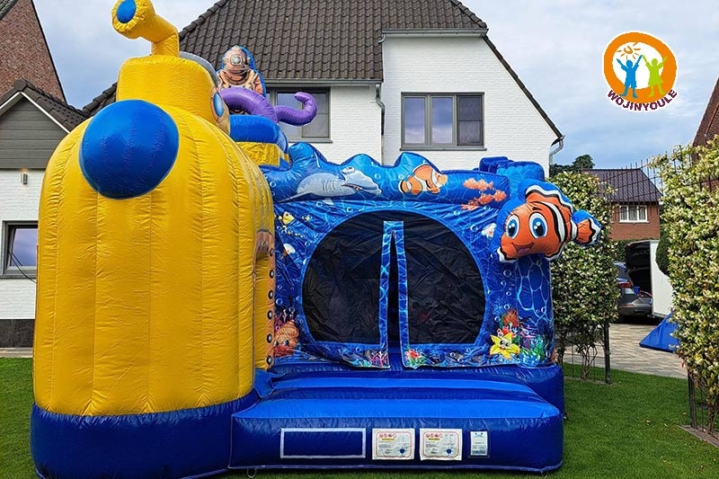 WB823 Submarine Inflatable Dry Combo Jumping Castle Bouncer Slide