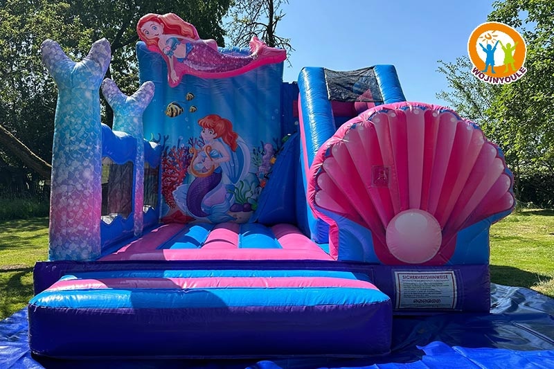 WB655 Mermaid Jump Castle Inflatable Dry Combo with Bouncer Slide