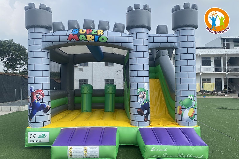 WB855 Super Mario Jumping Castle Inflatale Combo Bouncer Slide