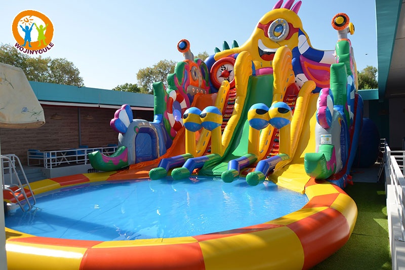 GP014 Minions Pool Water Park Ground Inflatable Playround Water Slide