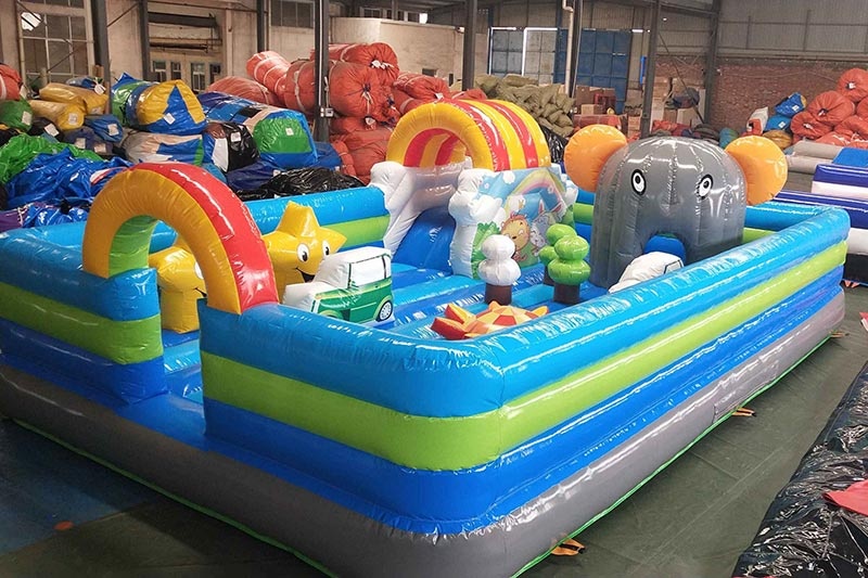 WJ028 Gray Bear Jumping Castle Kids Inflatable Playground