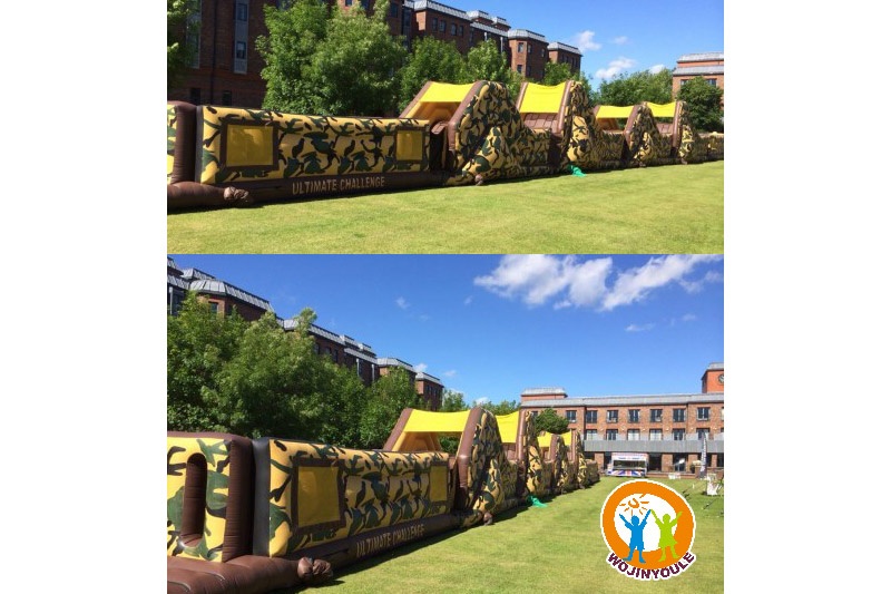 OC273 100Ft Army Assault Inflatable Obstacle Course Rock Climb